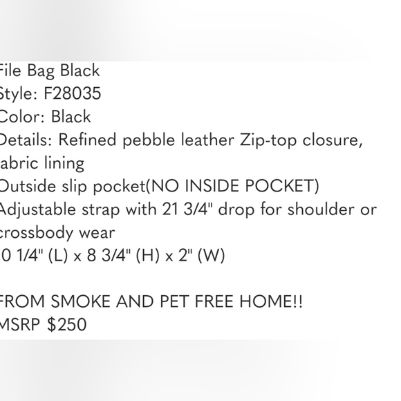 Coach Pebble Leather File Bag - Picture 9 of 9